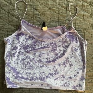 Divided H&M Purple Crushed Velvet Tank Top